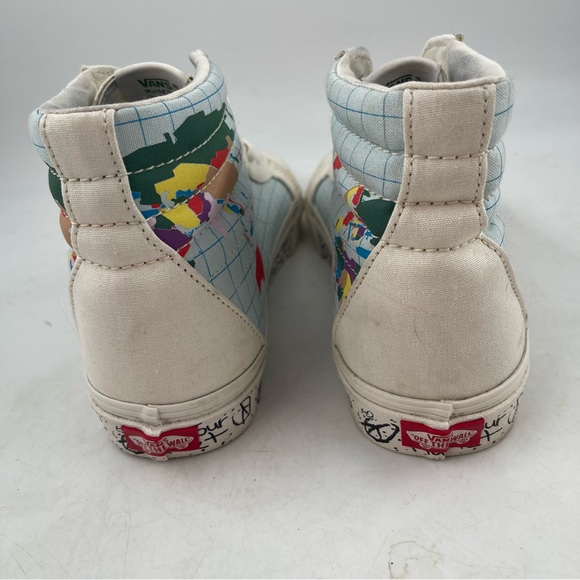 👞Vans Men’s Save Our Planet SK8 Reissue-SZ 9-Off-White Canvas Hi Top Sneaker - Picture 4 of 14